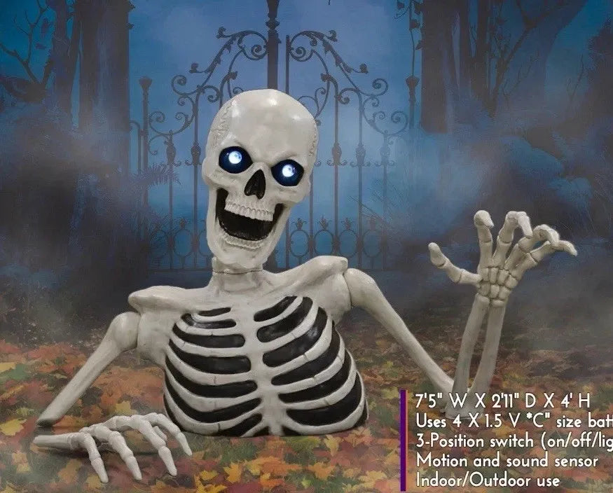 NEW Giant 7β5β Ground Breaking Skeleton with LED Eyes and Sound SHIPS NOW!
